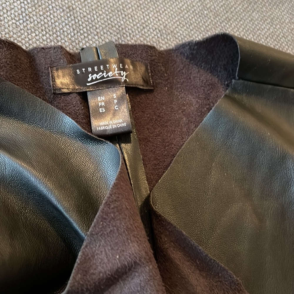 streetwear society leather suade lightweight leather jacket